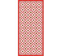 DobleUve Estudio Tapis Vinyle 24 | Rouge | 140x200 cm | Tapis Cuisine | Tapis de Salon Antidérapant Antifongique Ignifuge | Tapis Enfants | Tapis Bain PVC | Tapis PVC