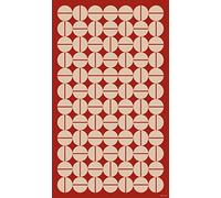 DobleUve Estudio Tapis Vinyle 43 | Rouge | 200x300 cm | Tapis Cuisine | Tapis de Salon Antidérapant Antifongique Ignifuge | Tapis Enfants | Tapis Bain PVC | Tapis PVC