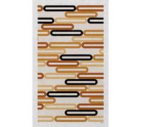 DobleUve Estudio Tapis Vinyle 49 | Beige | 140x240 cm | Tapis Cuisine | Tapis de Salon Antidérapant Antifongique Ignifuge | Tapis Enfants | Tapis Bain PVC | Tapis PVC