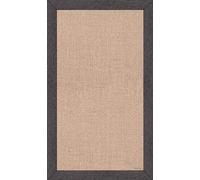 DobleUve Estudio Tapis Vinyle imprimé Jute Bordure | Brum | 200x300 cm | Tapis Cuisine | Tapis de Salon Antidérapant Antifongique Ignifuge | Tapis Enfants | Tapis Bain PVC | Tapis PVC