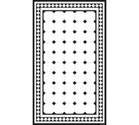 DobleUve Estudio Tapis Vinyle Victorian Blanc 65x110 | Tapis Cuisine et Salon Antidérapant Antifongique Ignifuge | Tapis Enfants et Bain PVC