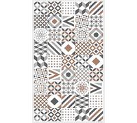 DobleUve Tapis Vinyle 18 Brun 140x200 cm Antidérapant Antifongique Ignifuge pour Cuisine, Salon, Enfants et Bain