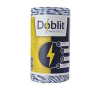 Doblit Fil de clôture électrique en polyéthylène de 3 mm pour clôture électrique - Brins en acier inoxydable électrifiables et stabilisés aux UV - Protection du bétail, des jardins et des cultures