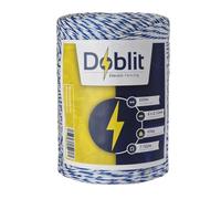 Doblit Fil de clôture électrique en polyéthylène de 3 mm pour clôture électrique - Brins en acier inoxydable électrifiables et stabilisés aux UV - Protection du bétail, des jardins et des cultures