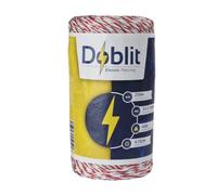 Doblit Fil de clôture électrique en polyéthylène de 3 mm pour clôture électrique - Brins en acier inoxydable électrifiables et stabilisés aux UV - Protection du bétail, des jardins et des cultures