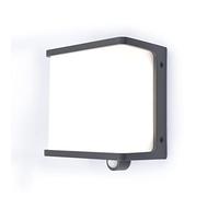 Doblo Applique murale d'extérieur solaire LED moderne avec détecteur de mouvement en aluminium anthracite et blanc Lampe d'extérieur avec capteur crépusculaire 1000 lm 4000 K Applique murale
