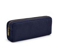 DOBMIT Trousse à Crayons, Grande capacité, Trousse de Maquillage en Toile pour Filles et garçons, Organiseur de Papeterie de Bureau Durable, Bleu