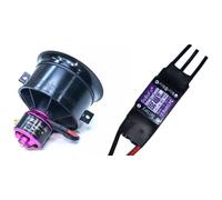 DoBoFo EDF 50 mm 3S 4900KV 12,6 V 11 pales avec ESC 40 A, ventilateur conduit électrique avec contrôleur de vitesse électronique, moteur à jet RC, moteur sans balais, télécommande modèle de rechange