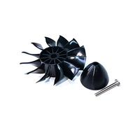 DoBoFo EDF Ventilateur électrique conduit à 12 pales 80 mm, hélice, moteur à jet RC Hobby RC, moteur sans balais, modèle de télécommande (ventilateur unique (sans arbre de connexion))