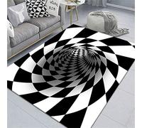 DOBOKS Illusion visuelle Tapis Tapis tridimensionnel Vortex Tapis 3D Tourbillon Imprimer Illusion d’Optique Tapis Tapis Vortex Tapis pour Cuisine Sol Couloir Chambre Salon Décoration