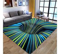 DOBOKS Illusion visuelle Tapis Tapis tridimensionnel Vortex Tapis 3D Tourbillon Imprimer Illusion d’Optique Tapis Tapis Vortex Tapis pour Cuisine Sol Couloir Chambre Salon Décoration