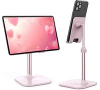 Doboli Cell Phone Stand, Phone Stand for Desk, Phone Holder Stand Compatible with iPhone and All Mobile Phones Tablet, Gifts for Adults Women Men Mom Wife, Pink