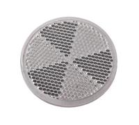 DOBPLAST Catadioptre Rond Blanc Autocollant E20 IA diamètre 60mm épaisseur 6mm réflecteur de sécurité adhésif Haute visibilité Avant pour remorque Camion Utilitaire Auto