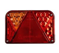 DOBPLAST Feu arrière LED DPT35 Gauche 12V à 6 Fonctions baïonnette 5 Broches 200x135x54mm IP68 Usage Quotidien Bloc Optique étanche et Robuste pour remorque légère fourgonnette