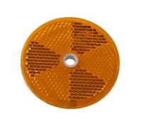 DOBPLAST UNITRAILER Catadioptre Rond Orange E20 IA diamètre 60mm Trou 5mm épaisseur 5,3mm réflecteur latéral avec Fixation vis Haute visibilité Montage Robuste pour remorque Camion