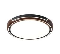 DOBQHWY Lampe Panneau Créative Économie D'énergie Plafonnier Fin Imitation Bois Plafonniers Circulaires Tricolores Intensité Variable Luminaire Plat Métal Style Vintage Pour Couloir,Sous-sol,Placard