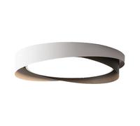 DOBQHWY Plafonnier Fin Économie D'énergie Luminaires Surface Plane Double Couche Panneau Lumineux Rond Métal Intensité Variable Lampe Encastrée Tendance Avec Abat-jour Acrylique Cuisine,Chambre,Salon
