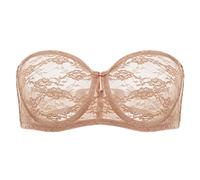 DOBREVA Femme Soutien Gorge sans Bretelles Grande Taille avec Armature Bandeau Transparent Naturel 90D