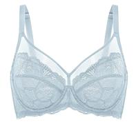 DOBREVA Femme Soutien Gorge Transparent avec Armature Minimiseur Dentelle Bralette Arctic Blue 95C