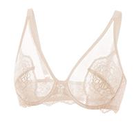 DOBREVA Soutien-Gorge Fermeture Devant Dentelle Grande Taille avec Armatures Femme Beige 100B