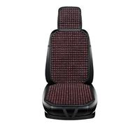 DOBRVVGT Couvre Siège Billes Bois Coussin de siège Auto Classique et élégant en Perles Bois - Bois Naturel, Lisse Respirant for Un Confort Toute l'année(Red 1 Single Seat)