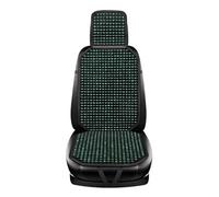DOBRVVGT Couvre Siège Billes Bois Coussin de siège Auto Classique et élégant en Perles Bois - Bois Naturel, Lisse Respirant for Un Confort Toute l'année(Green 1 Single Seat)