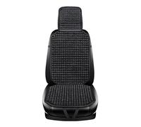 DOBRVVGT Couvre Siège Billes Bois Coussin De Siège Auto en Perles Bois, Universel, Rafraîchissant, Respirant, avec Base Antidérapante(Business Black)