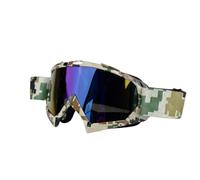 DOBRVVGT Lunette de Moto Cross,Lunettes Ski Lunettes de motocross professionnelles Camouflage chasse moto cyclisme lunettes d'extérieur casque accessoires(05B-BLUE)