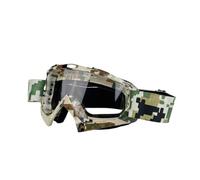 DOBRVVGT Lunette de Moto Cross,Lunettes Ski Lunettes de motocross professionnelles Camouflage chasse moto cyclisme lunettes d'extérieur casque accessoires(05B-CLEAR)