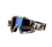 DOBRVVGT Lunette de Moto Cross,Lunettes Ski Lunettes de motocross professionnelles Camouflage chasse moto cyclisme lunettes d'extérieur casque accessoires(05A-BLUE)