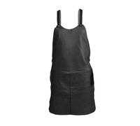 DobryFartuch Tablier en cuir de vachette robuste - Tablier de soudeur résistant à la chaleur - Tablier de barbecue pour homme et femme - Taille unique réglable, Czarny., Einheitsgröße