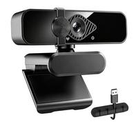 Dobuhont Webcam 4K pour ordinateur portable/bureau/moniteur avec cache de confidentialité et microphone - Comprend 1 organiseur de câble, caméra USB Plug & Play pour Zoom/Skype/Teams
