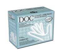DOC - Gants Chirurgicaux Jetables en Latex Pur, avec Poudre, Stériles (ETO), Haute Protection, DM Classe II, EPI Catégorie de Risque III, Taille 8, Distributeur de 50 Paires de Gants Anatomiques