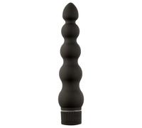 Doc Johnson - Black Magic 7 - vibromasseur anal rigide à 5 perles (noir)