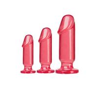 Doc Johnson - Kit de Démarrage Anal Crystal Jellies - Rose