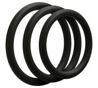 Doc Johnson - OptiMALE Set de 3 Anneaux Pénien Fins - Noir