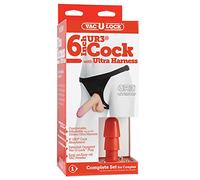 Doc Johnson Vac U Lock Ultra Kit de harnais et Ultraskyn 17,8 cm Gode