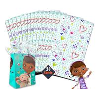 Doc McStuffins Lot de 6 sacs cadeaux et fournitures de fête en papier de soie avec grands sacs de fête Doc McStuffins