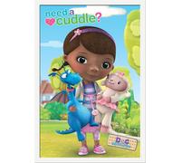 Doc McStuffins - Poster - Group + cadre amovible, Shinsuke® Maxi MDF blanc, vitre acrylique