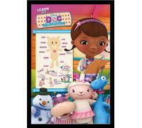 Doc Mcstuffins - Poster - Learn With + cadre amovible, Shinsuke® Maxi MDF noir, vitre acrylique