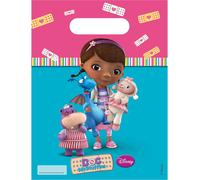 Doc McStuffins - Sacs de fête en plastique Pack de 6 SG21845 (taille unique) (Bleu/Rose/Brun)