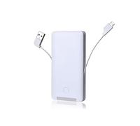 DOCA Batterie Externe Portable 6000 mAh Tout en Un pour Android et Apple - Blanc