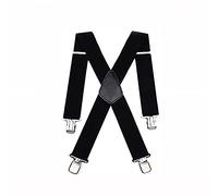 Doca-Super Bretelles réglables et élastiques 50 mm de large taille prolongée 4 clips solides Noir