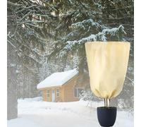 Docache 200x240 cm Housse Hivernage Plante, Plantes Con Ajustable avec Cordon de Serrage à Glissière, Protection Arbre Hiver, Réutilisable Tissu De Protection des Plantes d'hiver de Gel (Beige)