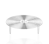 Docache Acier Inoxydable Steamer Rack Rond, pour la Cuisson, Grille d'insertion en Acier Inoxydable Support de Cuisson, Cuiseur Vapeur Insert Grille à gâteaux (18 x 7cm)