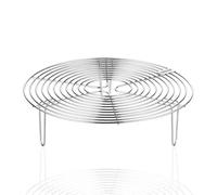 Docache Acier Inoxydable Steamer Rack Rond, pour la Cuisson, Grille d'insertion en Acier Inoxydable Support de Cuisson, Cuiseur Vapeur Insert Grille à gâteaux (20 x 7cm)
