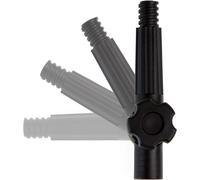 DocaPole - Manche télescopique avec embout articulé et adaptateur d'angle - compatible avec tout embout fileté