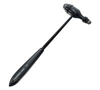 DocCheck Marteau à réflexes « Klopp » d'après Trömner - Manche en métal - Pointe de préhension neurologique pour réflexes d'étirement et de peau - Tête de marteau lourde - Désinfection facile -