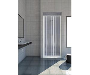 DocciaBox Box Douche en PVC à Soufflet - 1 Côté, Ouverture latérale 80 cm