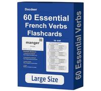 Docdeer Verbes français : 60 cartes flash de verbes essentiels français conjugués à travers 4 cartes flash